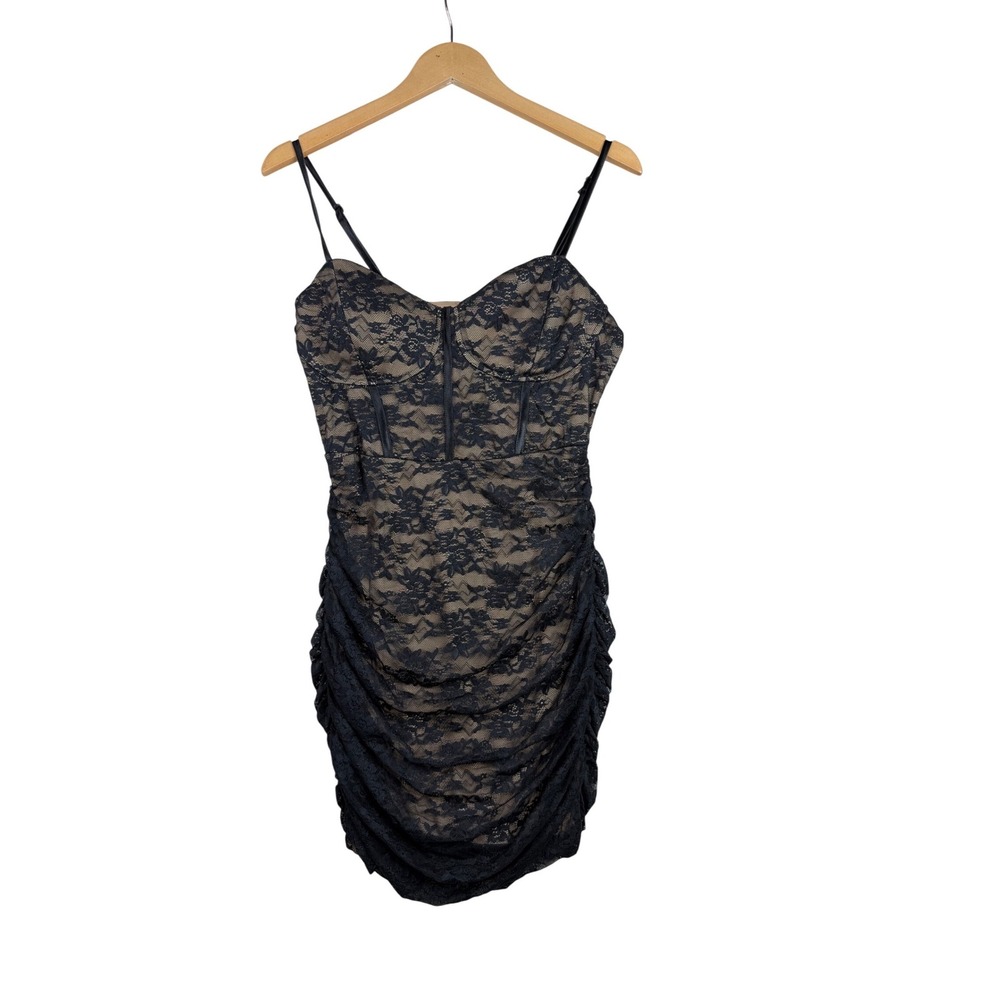New Inspired Hearts Lace Whimsigoth Mini Dress size XL Black